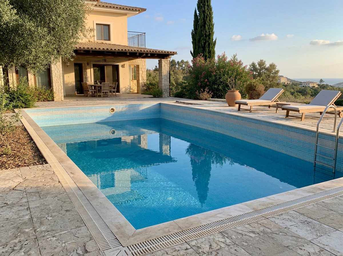 Swimming pool after renovation (visual example)